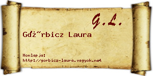 Görbicz Laura névjegykártya